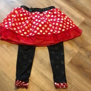 Adorable Disney Minnie Mouse Skirt and leggings